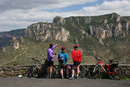 06-3032 Mountain Bikers Enjoying the View, Gorge de la Jonte, Cevennes National Park, France